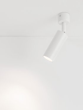 Nova Luce Mor - opbouwspot - Ø 4 x 17 cm - wit