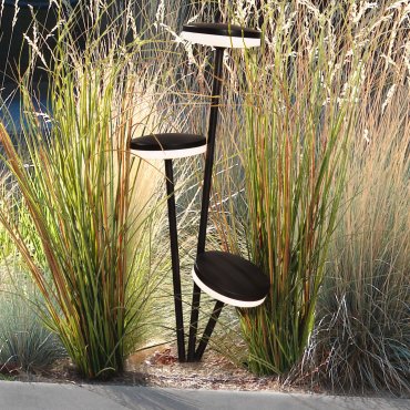 Nova Luce Nawa - tuinpaal - Ø 15 x 60 cm - 12W LED incl. - IP65 - zandzwart