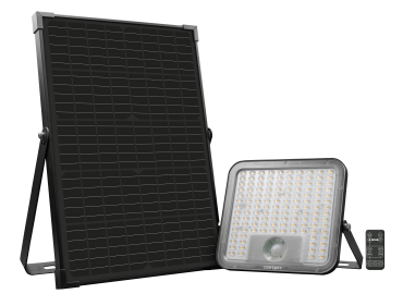 Century Italia Energy - verstraler op zonne-energie - 26,6 x 5,4 x 27,8 cm - 60W dimbare LED incl. - IP65 - zwart