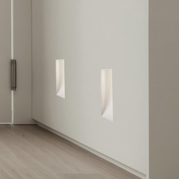 Nova Luce Eurona - inbouw wandverlichting - 16,5 x 8 cm - wit gips