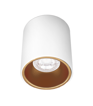 Century Italia Essenza Rondo - opbouwspot 1L - Ø 8 x 9,8 cm - goud en wit