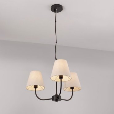 Nova Luce Moist - hanglamp - Ø 52 x 98 cm - zwart en beige