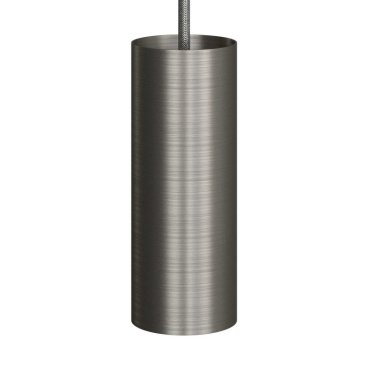 Creative Cables Tube - hanglamp 1L - Ø 6 x 190 cm - geborsteld titanium