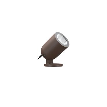 VK Lighting Sui - opbouw grondspot - Ø 7 x 9,8 cm - 12W LED incl. - IP65 - roestbruin