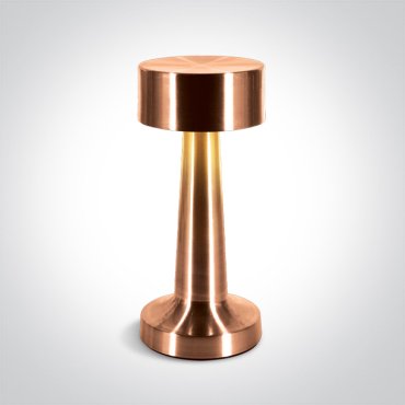 ONE Light Portable Table Lights - oplaadbare tafellamp - Ø 9 x 21 cm - 3 stappen dimbaar - 3W LED incl. - IP54 - koper