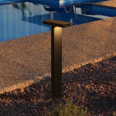 Nova Luce Poet - tuinpaal - 23,5 x 65 x 10 cm - 16W LED incl. - IP65 - donker antraciet