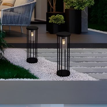 Nova Luce Elysium - tuinpaal - Ø 16 x 50 cm - IP65 - donker antraciet