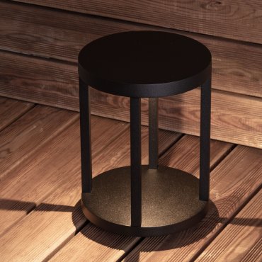 Nova Luce Optus - tuinpaal - Ø 20,5 x 28 cm - 9W LED incl. - IP65 - donker antraciet