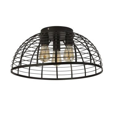Searchlight Vision - plafondlamp - Ø 40 x 20 cm - mat zwart