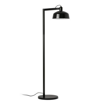 Faro Tatawin - vloerlamp - 30 x 47,4 x 148 cm - satijnzwart en glanszwart