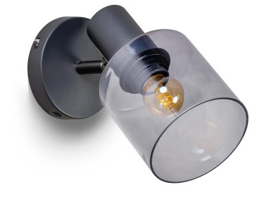 ETH Sledge Glass - wandlamp - Ø 30 x 21 cm - gerookt