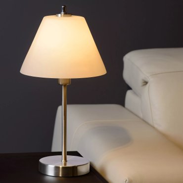 Lucide Touch Two - tafellamp - 42 cm - satijn chroom