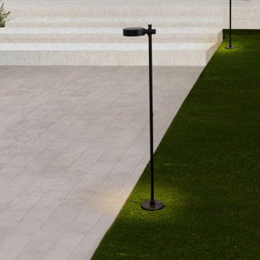 Nova Luce Dyol - tuinpaal - Ø 12 x 102 cm - 7W LED incl. - IP65 - zandzwart