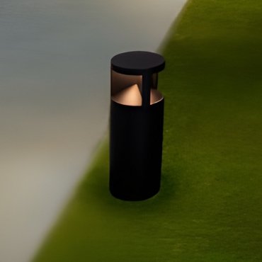 Nova Luce Soul - tuinpaal - 16 x 43 cm - 24W LED incl. - IP65 - zandzwart