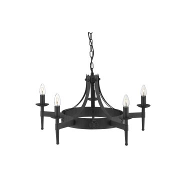 Searchlight Cartwheel - luster - Ø 67 x 90 cm - zwart