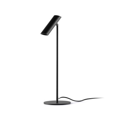 Faro Leo - tafellamp - Ø 15 x 48,5 cm - 3,5W LED incl. - mat zwart