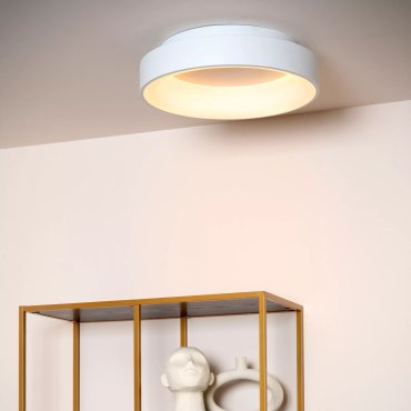 Lucide Mirage - plafondlamp - Ø 45 x 11,5 cm - 33W dimbare LED incl. - wit