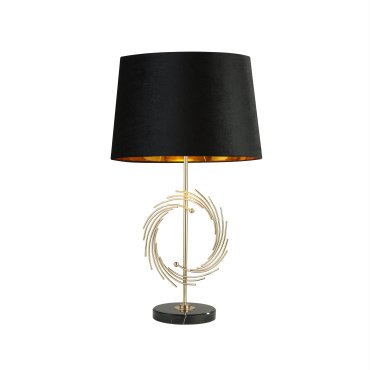 Searchlight Roman - tafellamp - 56 cm - zwart en goud
