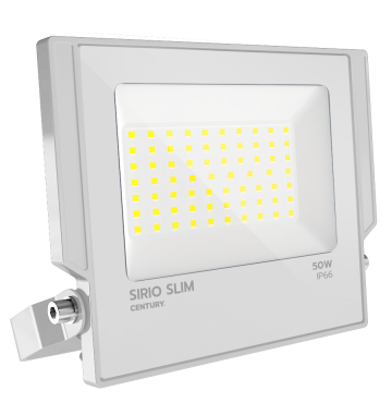 Century Italia Sirio Slim - verstraler - 20 x 2,9 x 17,8 cm - 50W LED incl. - 4000K - IP66 - wit
