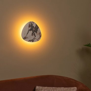 Lucide Kamien - wandlamp - 30 x 5 x 30 cm - 11W LED incl. - wit en zwart