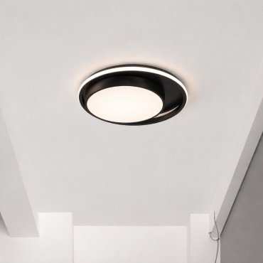 Nova Luce Odrey - plafondlamp - Ø 40 x 5 cm - 22W LED incl. - zandzwart