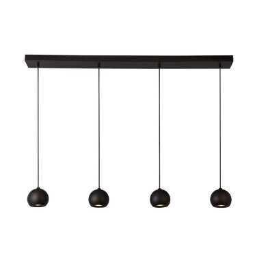 Searchlight Eindhoven - hanglamp - 125 x 12 x 200 cm - zand zwart