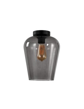 Artdelight Tombo - plafondverlichting - Ø 23 x 27 cm - gerookt