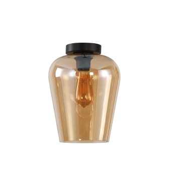 Artdelight Tombo - plafondverlichting - Ø 23 x 27 cm - amber
