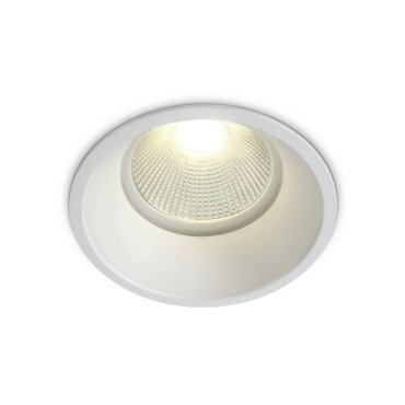 ONE Light COB Dark Light Range - inbouwspot - Ø 82 mm, Ø 75 mm inbouwmaat - 12W dimbare LED incl. - IP44 - wit - warm witte lichtkleur (2700K)