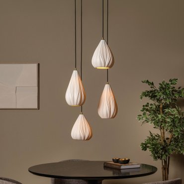 Lucide Cinzia - hanglamp 4L - Ø 55,5 x 154 cm - wit