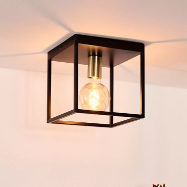 Lucide Ruben - plafondverlichting - 22 x 22 x 22 cm - zwart