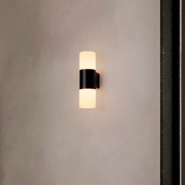 Nova Luce Paul - buiten wandverlichting - 8,5 x 28 cm - 10W LED incl. - IP65 - zandzwart