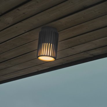 Nova Aludra - buiten plafondlamp - Ø 12,4 x 18,8 cm - IP54 - antraciet