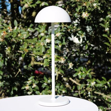 Lucide Joy - oplaadbare tafellamp - Ø 12 x 32 cm - 1,5W dimbare LED incl. - IP54 - wit