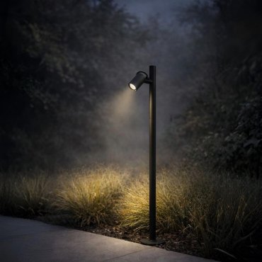 Nova Luce Darma - tuinpaal - Ø 11 x 85 cm - 7W LED incl. - IP65 - zandzwart