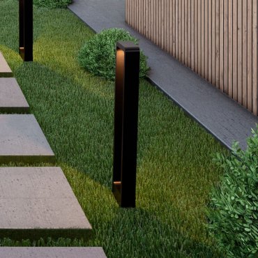 Nova Luce Minimal - tuinpaal - 16,3 x 65 x 5,7 cm - 7W LED incl. - IP65 - zandzwart