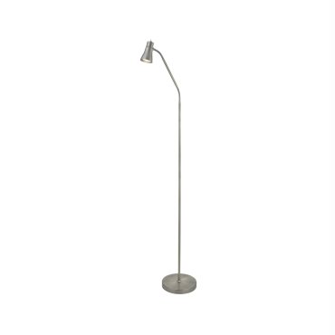 Searchlight Fusion - staanlamp - 167 cm - satijn zilver