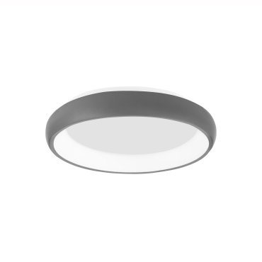 Nova Luce Albi - plafondverlichting - Ø 41 x 8,5 cm - 32W dimbare LED incl. - zand grijs