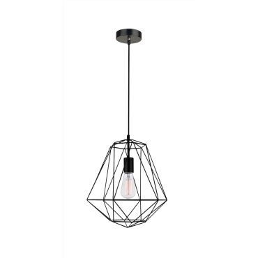 Nova Luce Pietra - hanglamp - Ø 35 x 120 cm - zwart