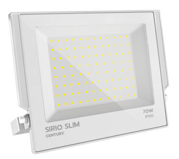 Century Italia Sirio Slim - verstraler - 27 x 2,9 x 23 cm - 70W LED incl. - 4000K - IP66 - wit