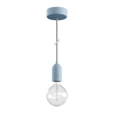 Creative Cables Eiva Pastel - buitenhanglamp met siliconen plafondbevestiging - Ø 12,5 x 164,5 cm - IP65 - zachtblauw