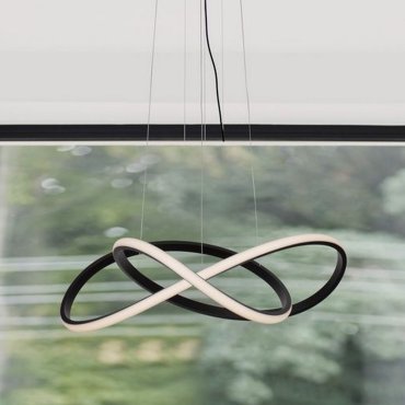 Nova Luce Amara - hanglamp - 56 x 120 cm - 28W LED incl. - zandzwart