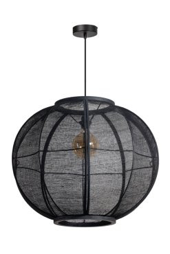 ETH Fabric - hanglamp - Ø 68 x 300 cm - zwart