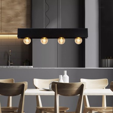 Lucide Surtus - hanglamp - 90 x 7 x 130 cm - zwart