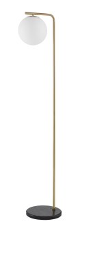 Nova Luce Alvarez - staanlamp - 140 cm - satijn goud en opaal