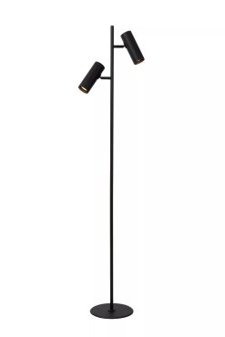 Lucide Clubs - vloerlamp - Ø 22 x 140 cm - zwart