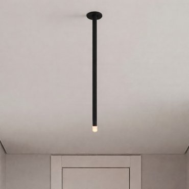 Nova Luce Stilvi - plafondlamp - Ø 5 x 44 cm - 4W LED incl. - zandzwart