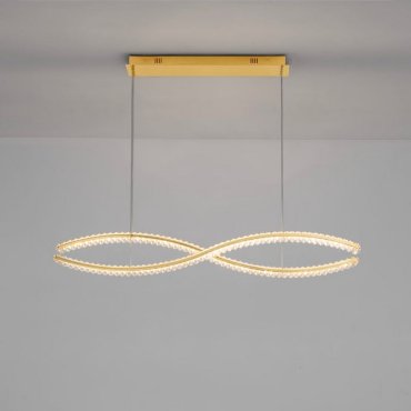 Nova Luce Aurelia - hanglamp - 120 x 16 x 150 cm - 95W dimbare LED incl. - goud