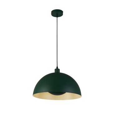 Searchlight Mars - hanglamp - Ø 40 x 150 cm - mat groen en crème