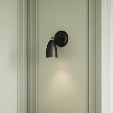 Design for the People Nexus 2 - wandverlichting met schakelaar - 19 x 10 x 22 cm - zwart